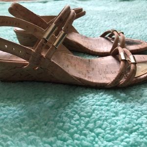 Cork wedge sandal